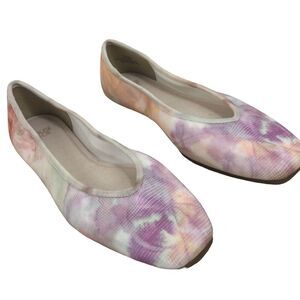 Louise Et Cie Womens Alyah Tie Dye Washable Slip On Ballet Flats Shoes Size 8M